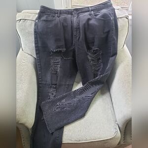 Mossimo distress black jeans sz18
